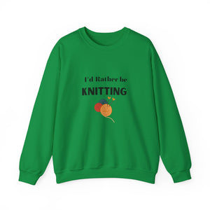 I'd rather be knitting sweater Crochet lover sweater knit sweater yarn lover gift valentines Day sweatshirt gift best friend gift for her
