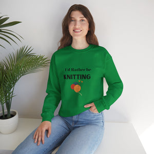 I'd rather be knitting sweater Crochet lover sweater knit sweater yarn lover gift valentines Day sweatshirt gift best friend gift for her