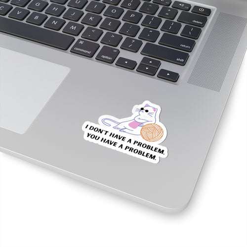 Grumpy Cat sticker yarn lover sticker funny cat stickers relaxing cat gift cat lover gift for her bestfriend gift KissCut Stickers sticker