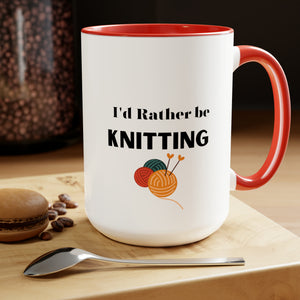 I'd rather be knitting mug knit lover gift crochet lover mug knitting gift for her Mug funny gift for wife Coffee Mug tea Christmas gift