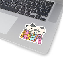 Karma is cat sticker funny cats books gift cat lover gift for her bestfriend gift Kiss-Cut Stickers Halloween stickers rainbow sticker moon