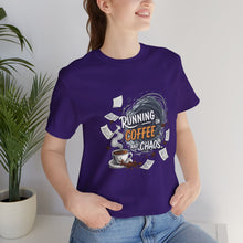 Running on coffee and Chaos shirt funny storm shirt coffee lover gift Chaos manager shirt spooky Halloween lover shirt funny bestfriend gift
