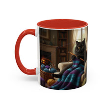 Cute Black cat knitting mug Crochet cat coffee mug coffee yarn lover Mug Coffee Cup It's a Good Day to start fresh Mug, coworker Gift Mug for Coffee