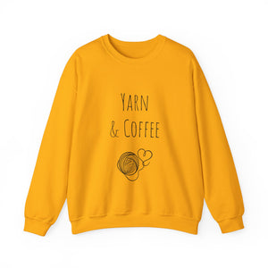 Yarn and coffee sweater valentines Day sweatshirt yarn lover gift best friend gift for her owl sweater Love shirt unique holiday gift