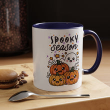 Cute Ghost Halloween Mug spooky season mug Spooky season mug of the year mug fall leaves and spiders Coffee Mug Christmas gift Funny bestie