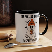 Funny Halloween Mug Ghost drinking mug Feeling spooky and caffeinated mug bats and spiders Coffee Mug Christmas Funny bestie Mug Halloween