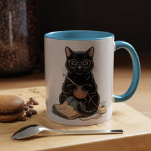 Black cat crocheting blanket mug Funny cat lover Mug Cat yarn lover Gift for cat lovers Cat lover mug Cat lady gift Catmom present Pet owner
