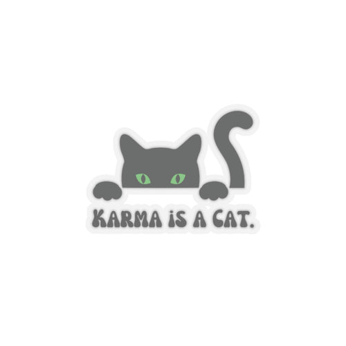 Karma is cat sticker funny swift gift cat lover gift for her bestfriend gift Kiss-Cut Stickers Halloween stickers bearrainbow sticker moon