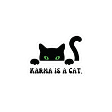 Karma is cat sticker funny swift gift cat lover gift for her bestfriend gift Kiss-Cut Stickers Halloween stickers bearrainbow sticker moon