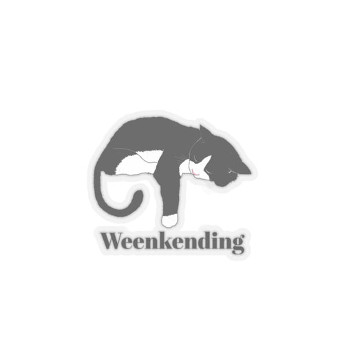 Cat Weekending sticker sleeping Cat sticker yarn lover sticker funny cat sticker relaxing cat gift cat lover gift for her bestfriend sticker