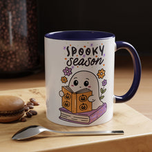 Cute Spooky Ghosts Mug Halloween Mug spooky season mug book lover bookish mug fall leaves and spiders Coffee Mug Christmas gift bestie