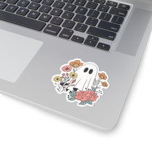 Ghost sticker flower ghost sticker autumn vibes sticker Halloween stickers gift for her vday gift for him girlboss gift Ceo gift for him