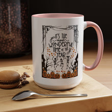 Halloween Mug spooky season mug it's the most wonderful time of the year mug fall leaves and spiders Coffee Mug Christmasgift Funny bestie