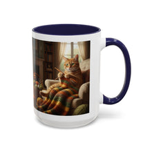 Cute Orange cat knitting mug Crochet cat coffee mug coffee yarn lover Mug Coffee Cup It's a Good Day to start fresh Mug, coworker Gift Mug for Coffee