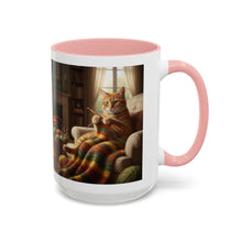 Cute Orange cat knitting mug Crochet cat coffee mug coffee yarn lover Mug Coffee Cup It's a Good Day to start fresh Mug, coworker Gift Mug for Coffee