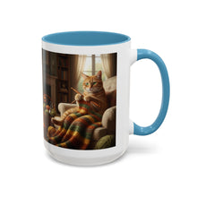 Cute Orange cat knitting mug Crochet cat coffee mug coffee yarn lover Mug Coffee Cup It's a Good Day to start fresh Mug, coworker Gift Mug for Coffee