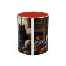Cute Black cat knitting mug Crochet cat coffee mug coffee yarn lover Mug Coffee Cup It's a Good Day to start fresh Mug, coworker Gift Mug for Coffee