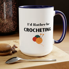 I'd rather be crocheting mug funny crochet lover mug knitting gift for her Mug funny gift for wife Coffee Mug tea Christmas gift yarn lover