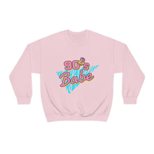90's Babe Sweatshirt, Pink blue shirt, Unisex Heavy Blend Crewneck Sweatshirt