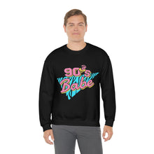 90's Babe Sweatshirt, Pink blue shirt, Unisex Heavy Blend Crewneck Sweatshirt