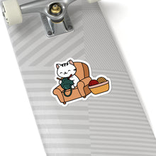 Knitting cat sticker Crochet yarn sticker crochet lover sticker yarn knit sticker gift for her bestfriend gift KissCut Stickers Halloween stickers yoga sticker