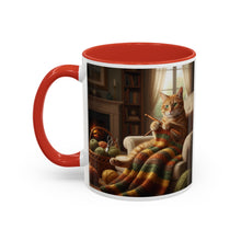 Cute Orange cat knitting mug Crochet cat coffee mug coffee yarn lover Mug Coffee Cup It's a Good Day to start fresh Mug, coworker Gift Mug for Coffee