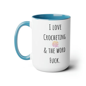I love crocheting mug Supervisor mug Floral mug gift for her Mug funny gift for wife Coffee Mugs tea Christmas gift 15oz