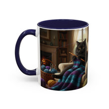 Cute Black cat knitting mug Crochet cat coffee mug coffee yarn lover Mug Coffee Cup It's a Good Day to start fresh Mug, coworker Gift Mug for Coffee