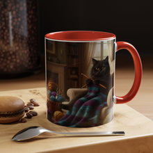 Cute Black cat knitting mug Crochet cat coffee mug coffee yarn lover Mug Coffee Cup It's a Good Day to start fresh Mug, coworker Gift Mug for Coffee