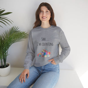 Crochet lover sweater knit sweater yarn lover gift shh I'm counting valentines Day sweatshirt yarn lover gift best friend gift for her