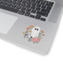 Ghost sticker flower ghost sticker autumn vibes sticker Halloween stickers gift for her vday gift for him girlboss gift Ceo gift for him