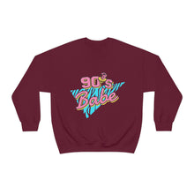 90's Babe Sweatshirt, Pink blue shirt, Unisex Heavy Blend Crewneck Sweatshirt