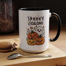 Cute Ghost Halloween Mug spooky season mug Spooky season mug of the year mug fall leaves and spiders Coffee Mug Christmas gift Funny bestie