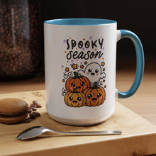 Cute Ghost Halloween Mug spooky season mug Spooky season mug of the year mug fall leaves and spiders Coffee Mug Christmas gift Funny bestie