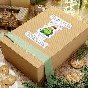 Grumpy Christmas sticker grumpy sticker funny coworker gift funny here we fucking go bestfriend gift Kiss-Cut Stickers Halloween stickers