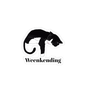Cat Weekending sticker sleeping Cat sticker yarn lover sticker funny cat sticker relaxing cat gift cat lover gift for her bestfriend sticker