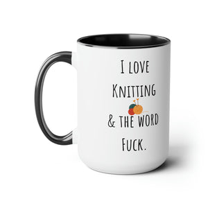 I love Knitting mug Supervisor mug Floral mug gift for her Mug funny gift for wife Coffee Mugs tea Christmas gift 15oz