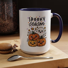 Cute Ghost Halloween Mug spooky season mug Spooky season mug of the year mug fall leaves and spiders Coffee Mug Christmas gift Funny bestie