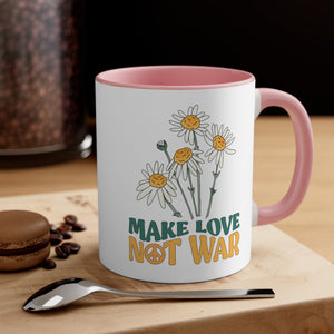 Make love not war mug Crochet lover gift yarn lover gift knitting gift coffee lover gift tea gift for her gift for him Coffee Mug 11oz