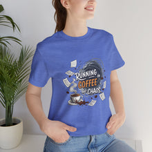 Running on coffee and Chaos shirt funny storm shirt coffee lover gift Chaos manager shirt spooky Halloween lover shirt funny bestfriend gift