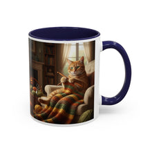Cute Orange cat knitting mug Crochet cat coffee mug coffee yarn lover Mug Coffee Cup It's a Good Day to start fresh Mug, coworker Gift Mug for Coffee