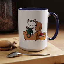 Cute cat knitting mug coffee mug crochet coffee yarn lover Mug Coffee Cup It's a Good Day to start fresh Mug, coworker Gift Mug for Coffee