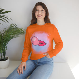 Bubble Gum kiss sweatshirt, Summer Bubblegum shirt, Birthday gift for her,Galantine travel sweatshirt,Unisex Heavy Blend Crewneck Sweatshirt