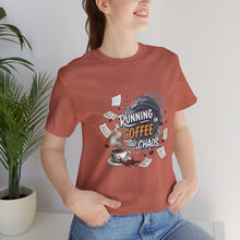 Running on coffee and Chaos shirt funny storm shirt coffee lover gift Chaos manager shirt spooky Halloween lover shirt funny bestfriend gift
