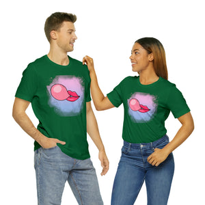 Bubble gum kiss shirt, Pink Gum Shirt, Galantine gift travel shirt, best friend trip, girls vacation trip, Unisex Jersey Short Sleeve Tee