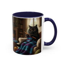 Cute Black cat knitting mug Crochet cat coffee mug coffee yarn lover Mug Coffee Cup It's a Good Day to start fresh Mug, coworker Gift Mug for Coffee