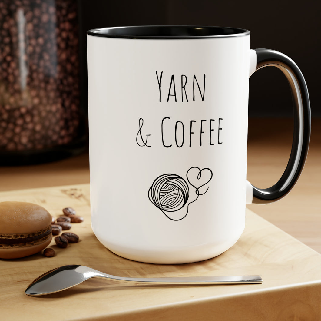 Yarn and coffee mug creative maker gift yarn ball mug funny crochet coffee mug gift for her funny gift for wife Coffee Mug tea Christmasgift