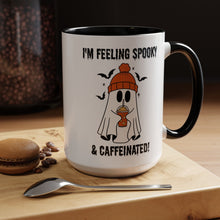 Funny Halloween Mug Ghost drinking mug Feeling spooky and caffeinated mug bats and spiders Coffee Mug Christmas Funny bestie Mug Halloween