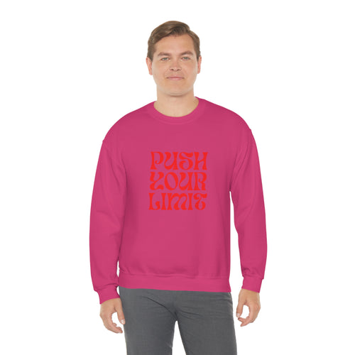 Push your limit sweatshirt, gym attire, workout clothes, yoga wear for her, for him,Birthday gift for her,Galantine travel sweatshirt, Unisex Heavy Blend