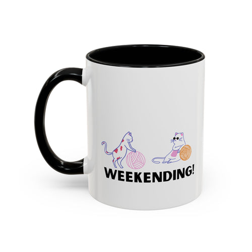Crochet weekending mug coffee lover weekending vibes mug Coffee Mug swift Funny Coffee Cup Cat Lady Gift Cat Lover Gift Cat Mom christmas